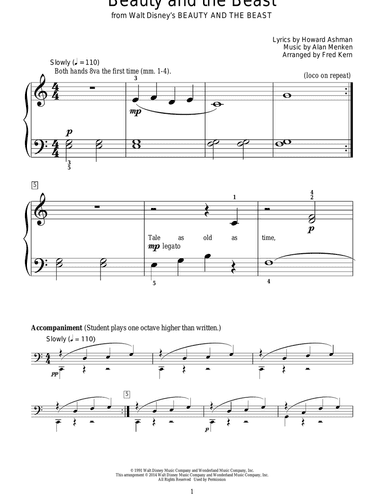 Beauty And The Beast (arr. Fred Kern)