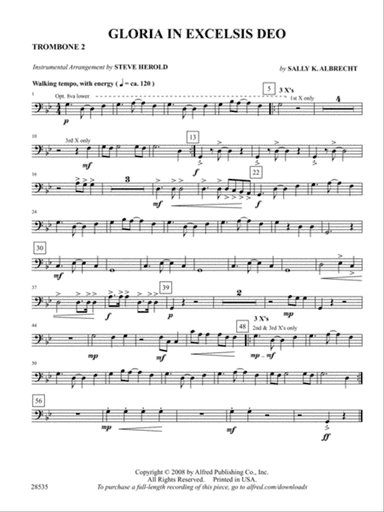 Gloria in Excelsis Deo: 2nd Trombone