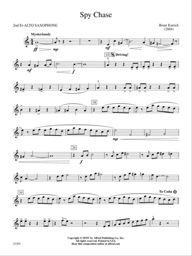 Spy Chase: 2nd E-flat Alto Saxophone
