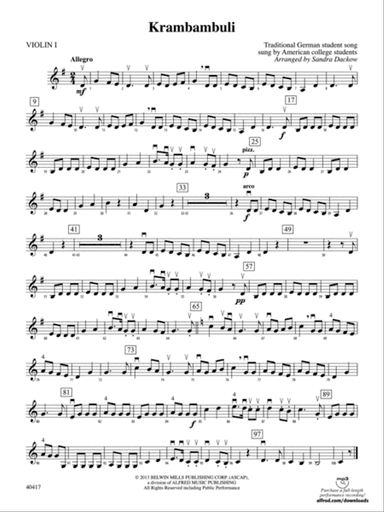 Krambambuli: 1st Violin