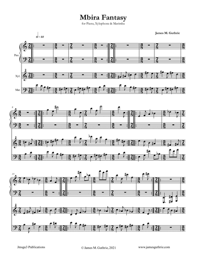 Guthrie: Mbira Fantasy - Score Only