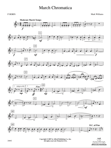 March Chromatica: 1st F Horn