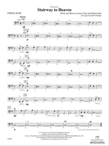 Stairway to Heaven, Theme from: String Bass