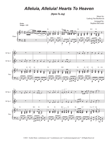 Alleluia, Alleluia! Hearts To Heaven (Duet for Bb-Trumpet)