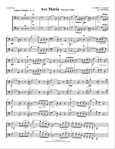 Ave Maria Duet for Cellos