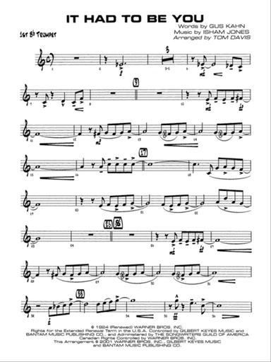 It Had to Be You: 1st B-flat Trumpet
