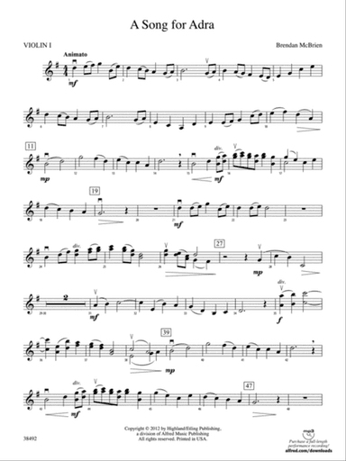 A Song for Adra: 1st Violin