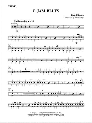C Jam Blues: Drums