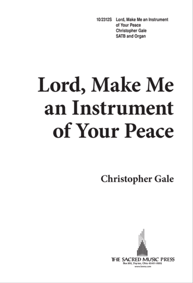 Lord, Make Me an Instrument of Your Peace