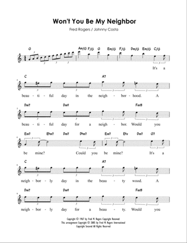 Won't You Be My Neighbor? (it's A Beautiful Day In The Neighborhood)