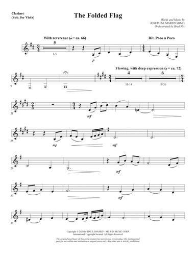 The Folded Flag - Clarinet (sub Viola)