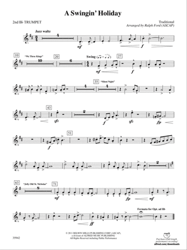 A Swingin' Holiday: 2nd B-flat Trumpet