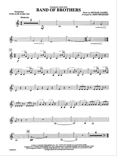 Band of Brothers, Symphonic Suite from: WP B-flat Tuba T.C.