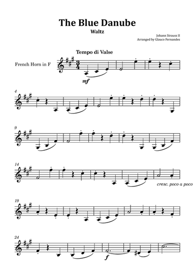 The Blue Danube - French Horn Solo