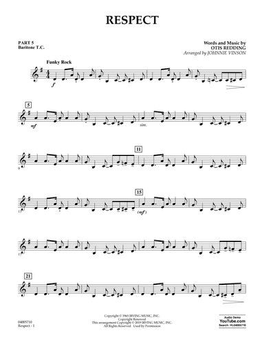 Respect (arr. Johnnie Vinson) - Pt.5 - Baritone T.C.