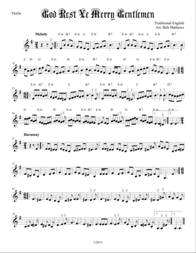 God Rest Ye Merry Gentlemen for strings