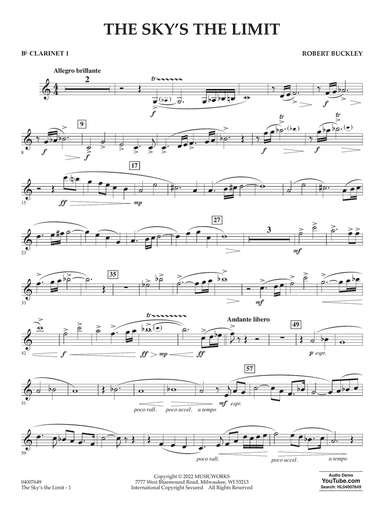 The Sky's the Limit - Bb Clarinet 1