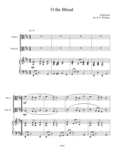 O The Blood (Viola Duet with Piano Accompaniment)