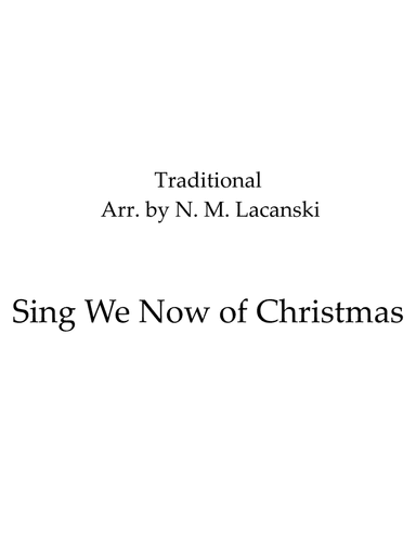 Sing We Now of Christmas