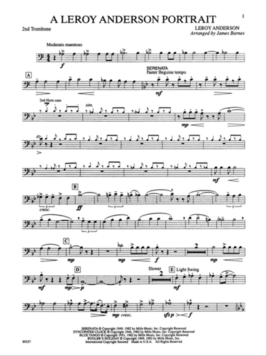 Leroy Anderson Portrait: 2nd Trombone