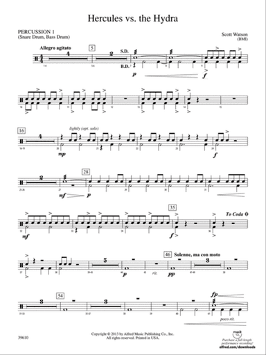 Hercules vs. the Hydra: 1st Percussion