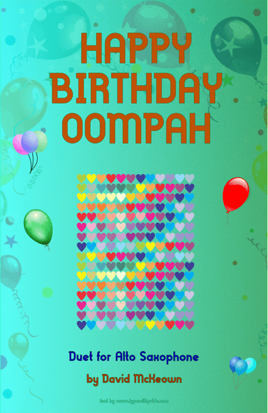 Happy Birthday Oompah, for Alto Saxophone Duet