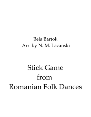 Romanian Folk Dances Stick Game