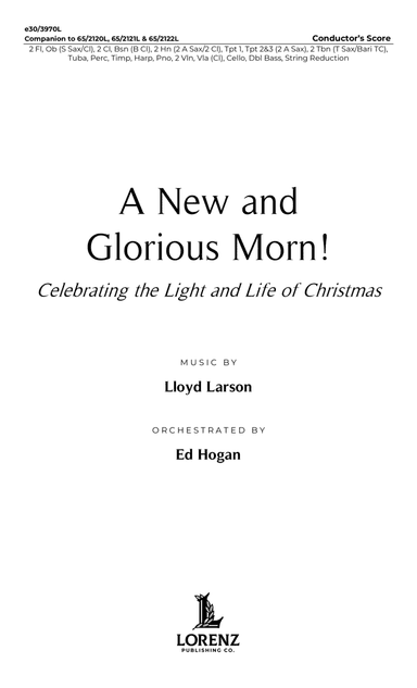 A New and Glorious Morn! - Conductor's Score (Digital Download)