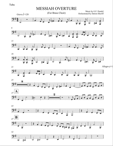MESSIAH OVERTURE Brass Choir