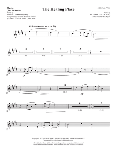The Healing Place - Clarinet (sub. Oboe)