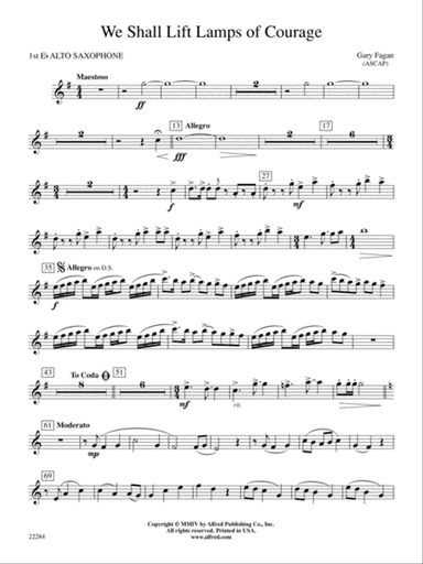 We Shall Lift Lamps of Courage: E-flat Alto Saxophone