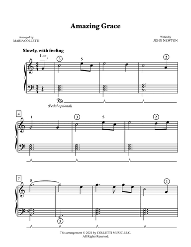 Amazing Grace (Level 2 Piano)