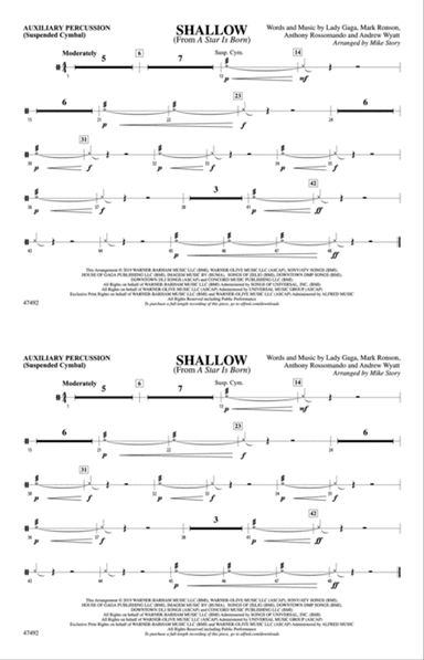 Shallow: Auxiliary Percussion