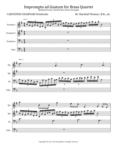 Impromptu ad Gustum for Brass Quartet