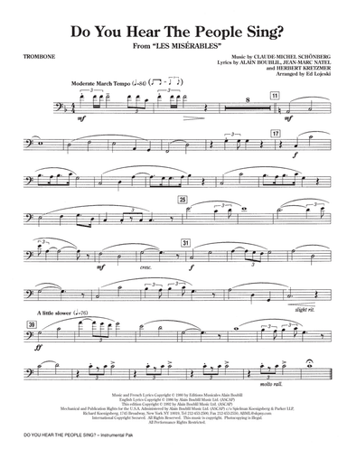 Do You Hear The People Sing? (from Les Miserables) (arr. Ed Lojeski) - Trombone