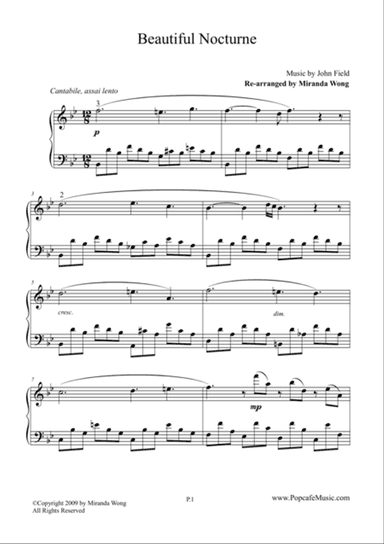Beautiful Nocturne No.5 in Bb - Piano Solo