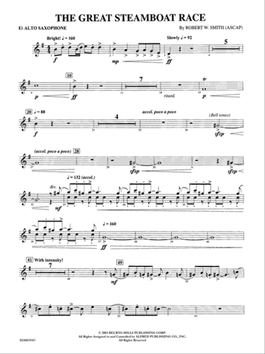 The Great Steamboat Race: E-flat Alto Saxophone