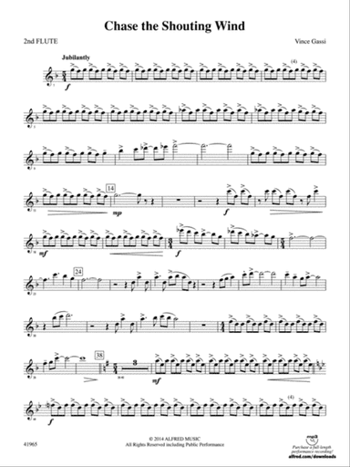 Chase the Shouting Wind: 2nd Flute