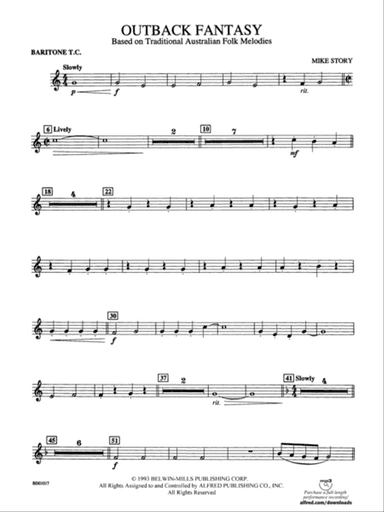 Outback Fantasy (based on Traditional Australian Folk Melodies): Baritone T.C.