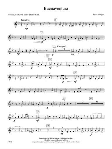 Buenaventura: (wp) 3rd B-flat Trombone T.C.
