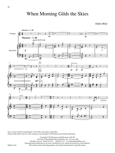 When Morning Gilds the Skies