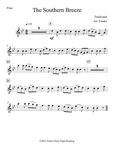 The Southern Breeze (Easy) (For Flute and Piano)