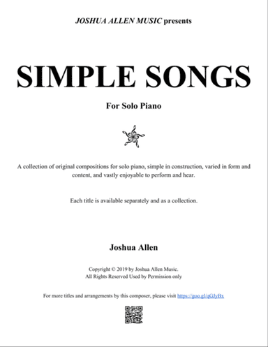 SIMPLE SONGS for Solo Piano