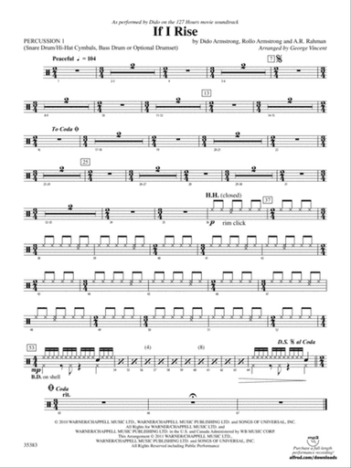 If I Rise: 1st Percussion