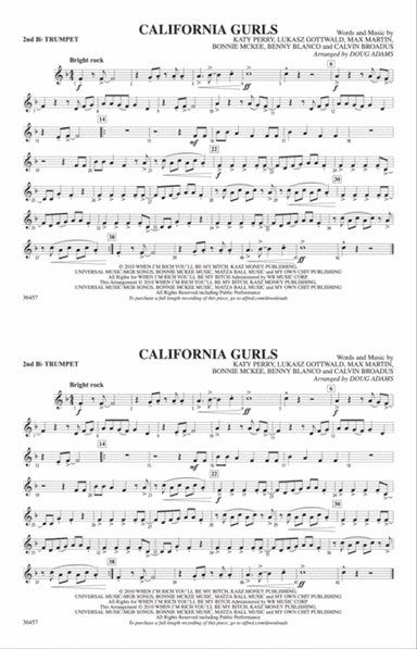 California Gurls: 2nd B-flat Trumpet