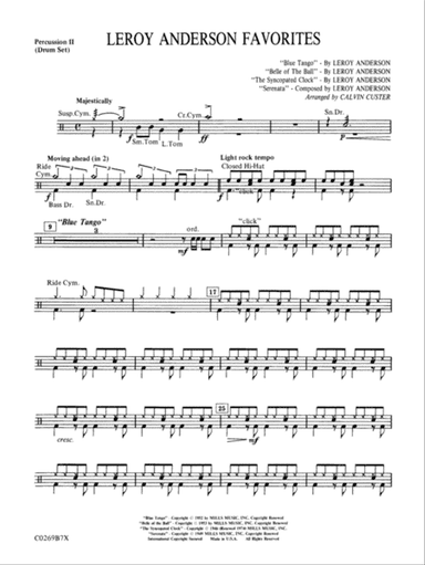 Leroy Anderson Favorites: 2nd Percussion