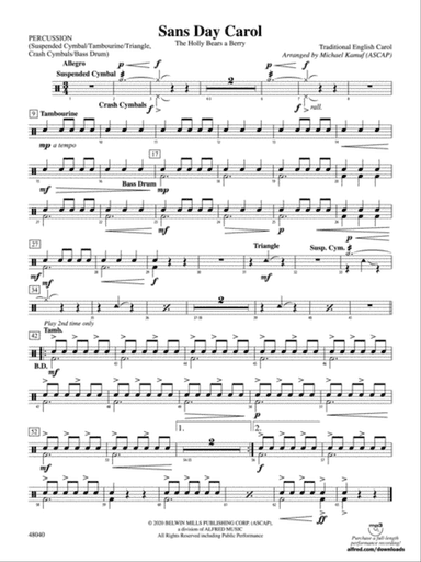 Sans Day Carol: 1st Percussion