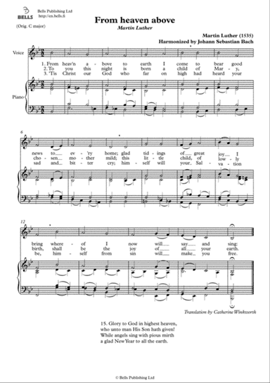 From heaven above (Solo song) (B-flat Major)