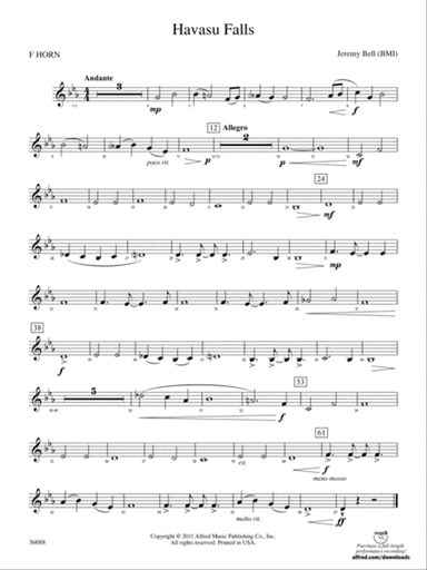 Havasu Falls: 1st F Horn