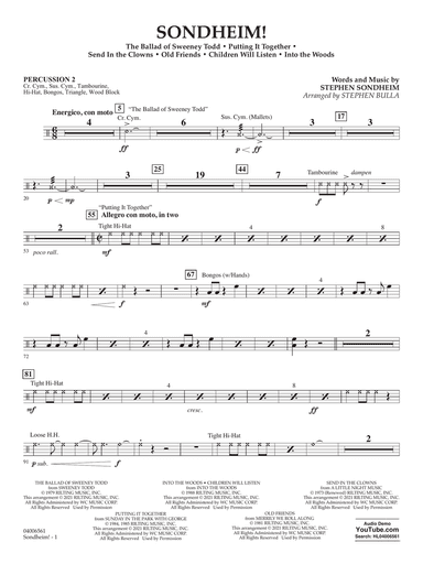 Sondheim! (arr. Stephen Bulla) - Percussion 2